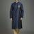 Navy embroidery dupion silk kurta set