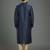 Navy embroidery dupion silk kurta set