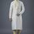 White embroidery dupion silk kurta set