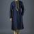 Navy embroidery dupion silk kurta set