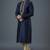 Navy embroidery dupion silk kurta set