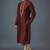 Maroon embroidery dupion silk kurta set