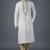 White embroidery dupion silk kurta set