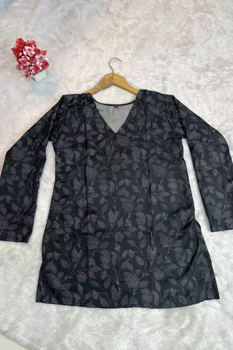  floral digital print muslin silk blend tunic