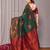 Green soft silk banarasi saree with blouse
