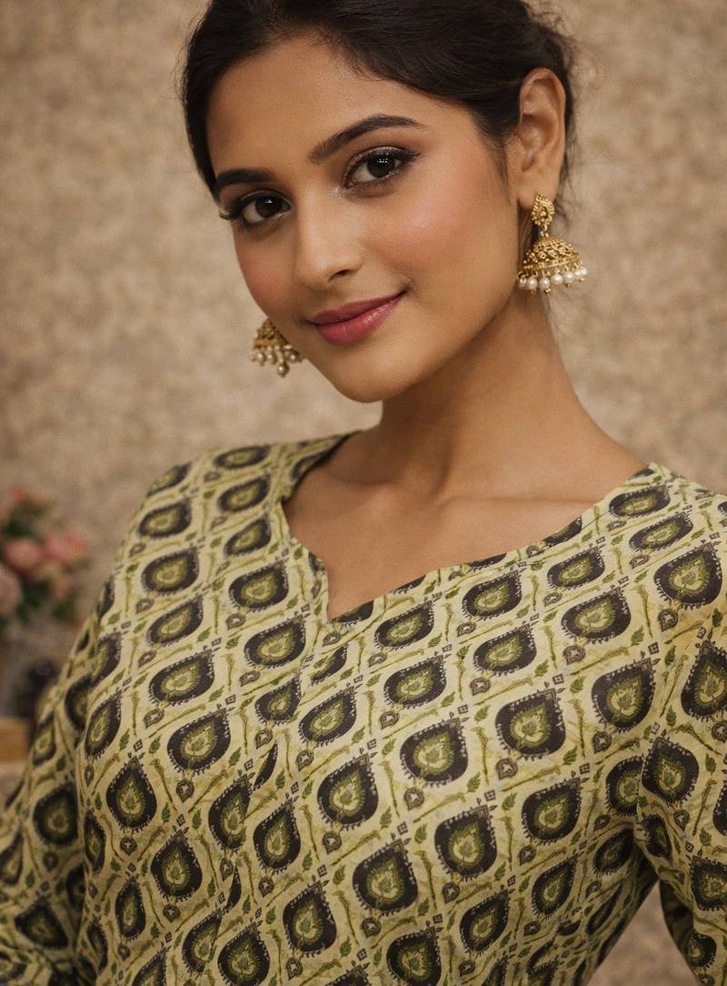 Trending floral digital print muslin silk tunic / stylish short kurti for grilish