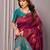 Purple soft silk banarasi saree with blouse