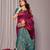 Purple soft silk banarasi saree with blouse