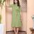 Doriyaan womens green party dress with belt