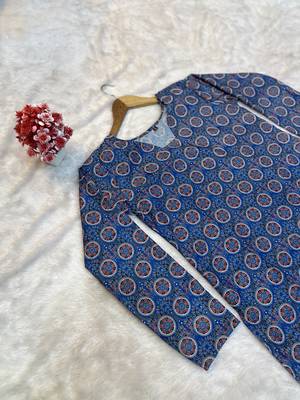  floral digital print muslin silk blend tunic 4