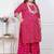  plus size women's embellished ethnic cotton kurta with palazzo