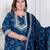 plus size women's gota patti cotton kurta paired with palazzo and dupatta