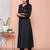 womens black mirror work angrakha kurta and palazzo set