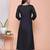  womens black mirror work angrakha kurta and palazzo set