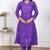  womens purple floral printed angrakha style kurta with palazzo