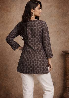  floral digital print muslin silk blend tunic 3