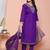  womens purple muslin stright kurta and palazzo with dupatta suit set
