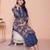  womens cotton floral printed shirt-collar straight kurta and palazzo set