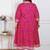 Doriyaan plus size women's pink  cotton bandhani ethnic anarkali kurta