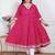 Doriyaan plus size women's pink  cotton bandhani ethnic anarkali kurta