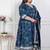 Doriyaan plus size women's jashn hand block printed ethnic anarkali kurta and dupatta
