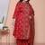  women floral print cotton maroon stitched kurta palazzo with dupatta set