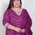 Doriyaan plus size women's bandhani embroidred ethnic anarkali kurta and dupatta
