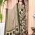 Doriyaan women's polka dot printed pure cotton anarkali kurta with dupatta