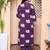  womens purple cotton animal print kurta with palazzo and dupatta