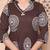 Doriyaan womens printed v-neck cotton anarkali kurta brown