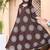 Doriyaan womens brown animal printed  anarkali kurta with dupatta set