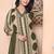  womens polka dot printed v-neck kurta with palazzo and dupatta set