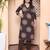  womens brown animal printed kurta with palazzo