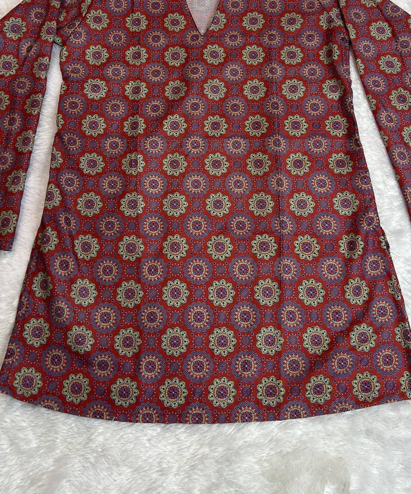 Trending floral digital print muslin silk tunic / stylish short kurti for grilish