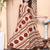 Doriyaan womens brown printed v-neck anarkali kurta