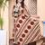 Doriyaan womens brown printed v-neck anarkali kurta