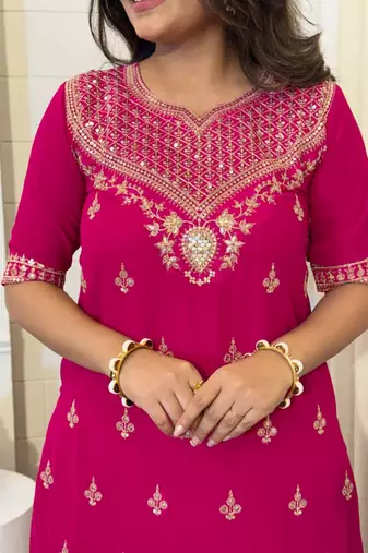 Pink festive suit
