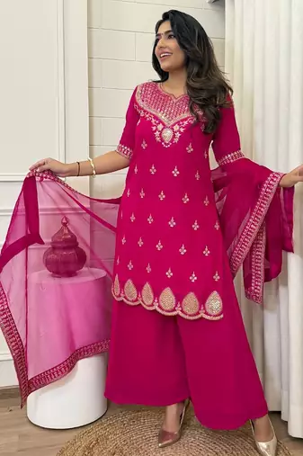 Pink festive suit