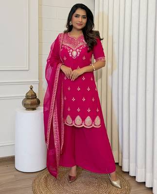 Pink festive suit 1
