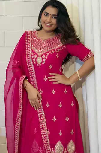 Pink festive suit