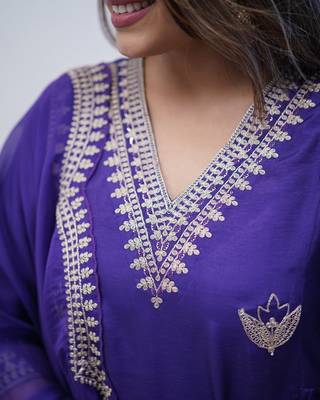 Purple anarkali suit 4