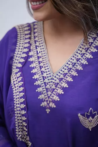 Purple anarkali suit
