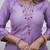 Light-purple embroidered kurta set