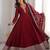 Maroon anarkali gown with dupatta