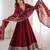 Maroon anarkali gown with dupatta