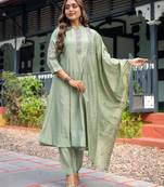 Light- green a-line suit set