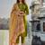 Olive green kurta set with printed dupatta