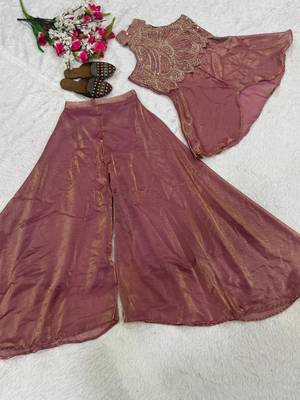 Pink halter palazzo set 2