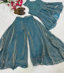 green halter palazzo set