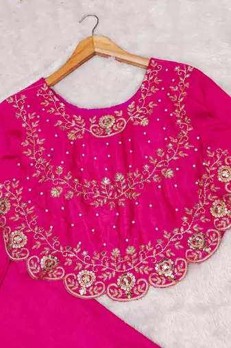 Rani pink crop top palazzo